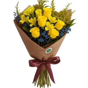 Buquê de 6 Rosas Amarelas