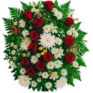 Coroa de Flores com Rosas Vermelha