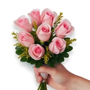Buquê de 8 Rosas Rosada