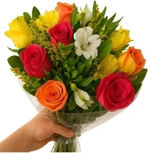 Buquê de Rosas e Astromélias