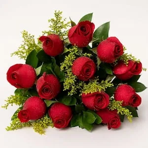 Buquê de 12 Rosas Vermelhas