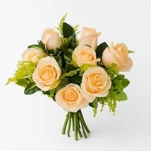 Buquê de 8 Rosas Champagne