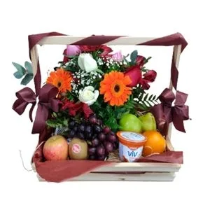 Cesta de Flores e Frutas – Encante!