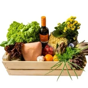 Cesta de Gourmet com Picanha e Flores – Vida Saudável