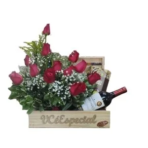 Cesta de Vinho e Flores – Vinhos Perfumados