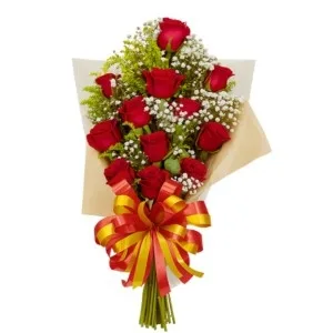 Buquê Americano de 12 Rosas Vermelha