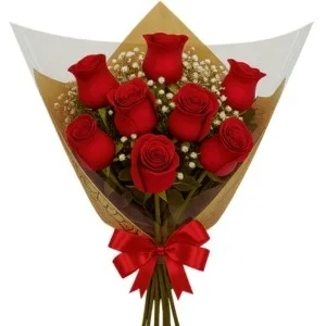 Buquê de 8 Rosas Vermelha