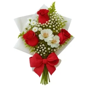 Ramalhete de 3 Rosas Vermelha