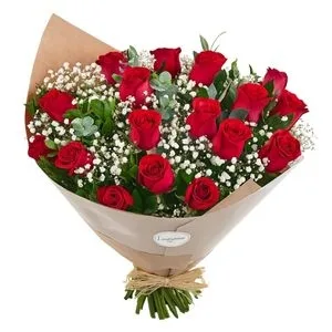 Buquê Com 24 Rosas Vermelhas