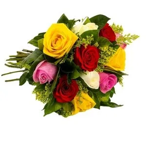 Buquê de 10 Rosas Colorida