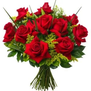 Buquê de 10 Rosas Vermelha Colombiana