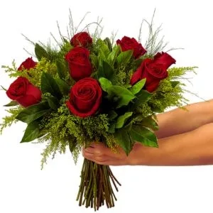 Buquê de 10 Rosas Vermelha