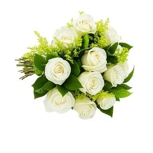 Buquê de 12 Rosas Branca