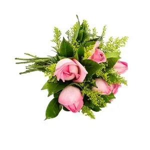 Buquê de 6 Rosas Rosadas