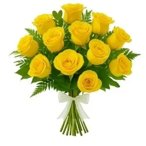 Buquê de 12 Rosas Amarela