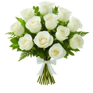 Buquê de 12 Rosas Branca