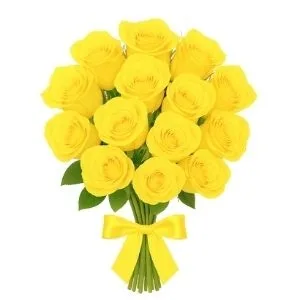 Buquê de 15 Rosas Amarela