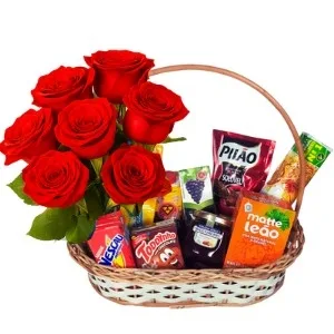 Cesta café da manhã Nove Rosas