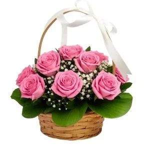 Cesta Luxo Encanto em Rosa