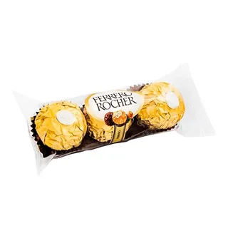 Bombom Ferrero Rocher com 3 Unidades 37,5g