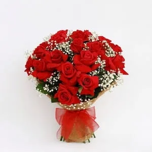 Buquê de 18 Rosas Vermelhas Abertas