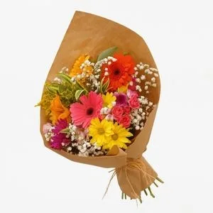 Buquê de Flores Coloridas com Gérberas, Rosas e Astromélias