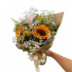 Buquê de Girassóis com Astromélias e Flores do Campo
