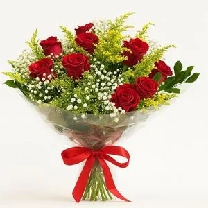 Buquê de 10 Rosas Vermelhas