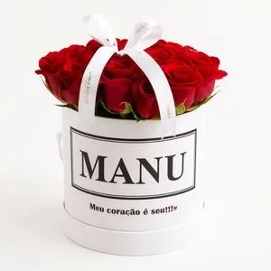 Caixa Luxo com 20 Rosas Vermelhas