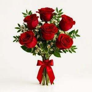 Buquê com 6 Rosas Vermelhas