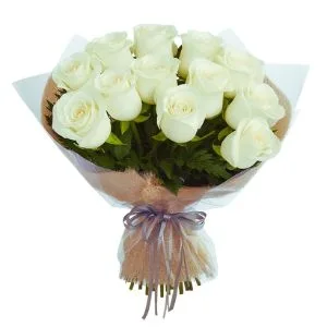 Buquê com 12 Rosas Branca