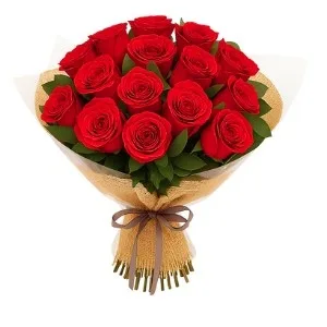 Buquê com 15 Rosas Vermelha