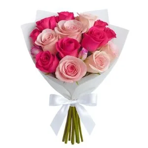 Buquê de 14 Rosas Rosada