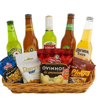 Cesta de Cervejas e Petiscos