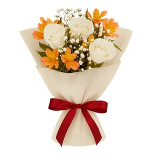 Ramalhete de 3 Rosas Branca