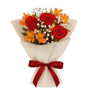 Ramalhete de 3 Rosas Vermelhas