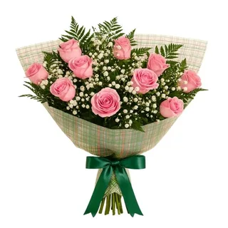 Buquê de 10 Rosas Rosada
