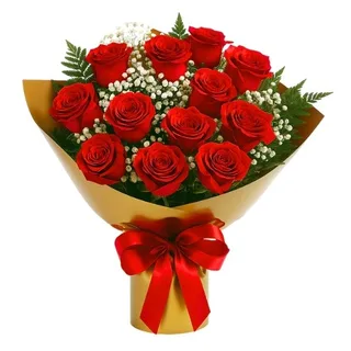 Buquê de 12 Rosas Vermelha Importada