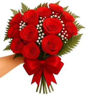 Buquê de 12 Rosas Vermelha