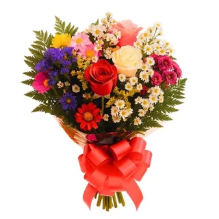 Buquê de Flores do Campo com Rosas