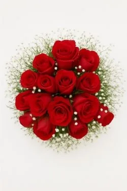 Buquê de 15 Rosas Vermelhas