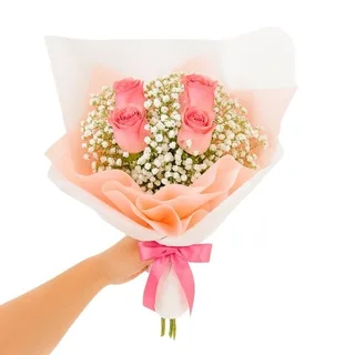 Buquê de 4 Rosas Rosada