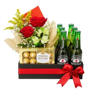 Kit de Cerveja com Rosas