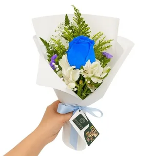 Rosa Solitária Azul