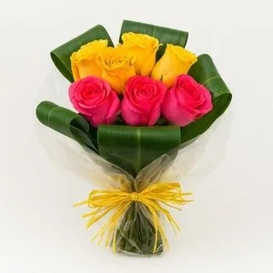 Buquê de 7 Rosas Coloridas