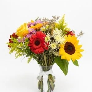 Arranjo de Flores Mistas com Girassol