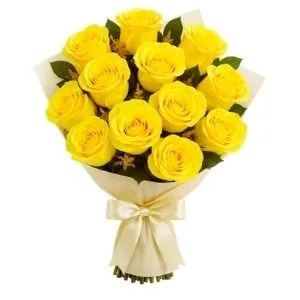 Buquê de 12 Rosas Amarelas
