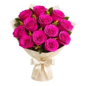 Buquê de 12 Rosas Pink