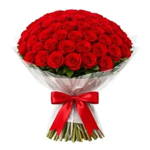 Buquê de 50 Rosas Vermelhas