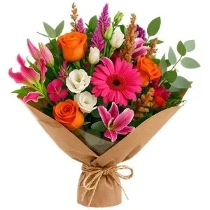 Buquê Vibrante com Gérberas, Rosas e Lírios